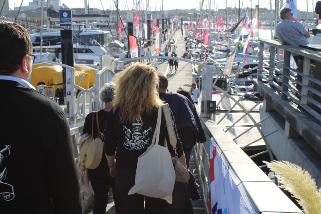 Arrivée sur les pontons.